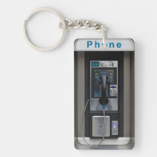 Retro-Telefonzellen-Design, Vintage-Telefonzellen- Schlüsselanhänger