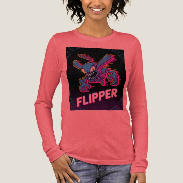 Retro Tempest Flipper Arcade Villain Cartoon Tee (Vorderseite)
