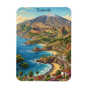 Retro Teneriffa Kanarische Inseln Strandurlaub Magnet