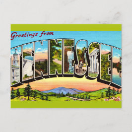 Retro Tennessee Gruß Postkarte