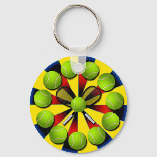 RETRO TENNIS-ENTWURF SCHLÜSSELANHÄNGER