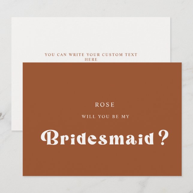 Retro Terracotta Bridesmaiers Vorschlag (Vorne/Hinten)