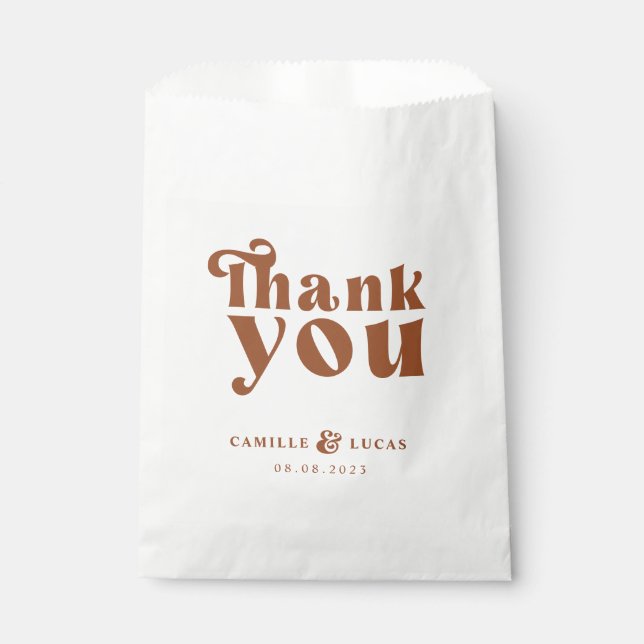 Retro Terracotta Fvor Bags Geschenktütchen (Vorderseite)