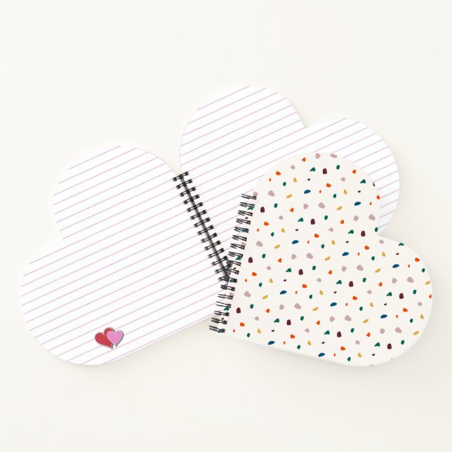 Retro Terrazzo Dots Notizbuch (Innenseite)