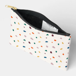 Retro Terrazzo Green Orange Yellow Blue Muster Zubehörtasche