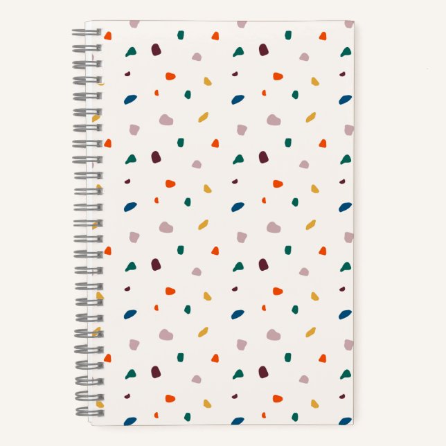Retro Terrazzo Spiral Notebook Notizbuch (Vorderseite)