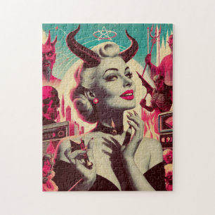 Retro teuflische Frauen Collage