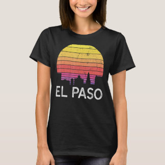 Retro Texas El Paso Skyline Vintag Urban Gebäude T-Shirt