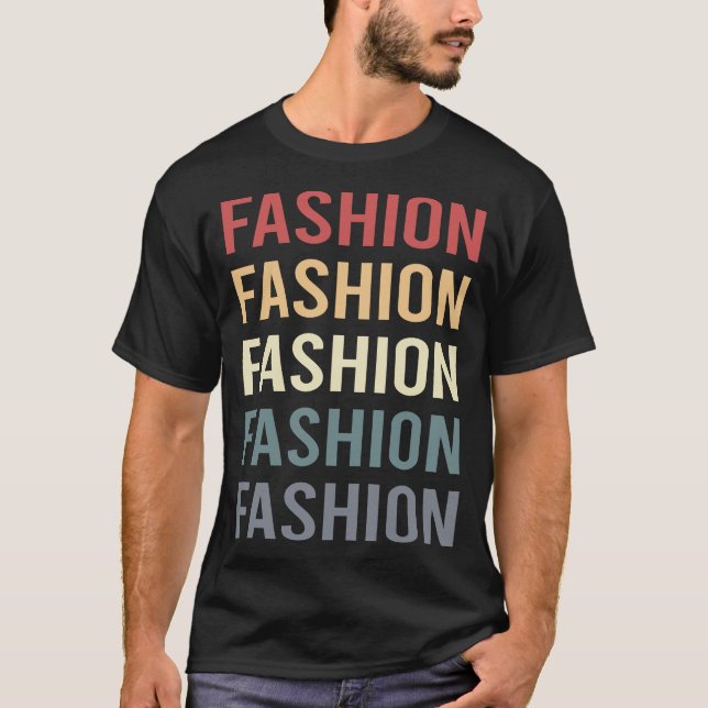 Retro Text Fashion T-Shirt (Vorderseite)
