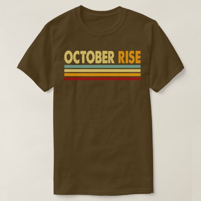 Retro-Text im Oktober T-Shirt (Design vorne)