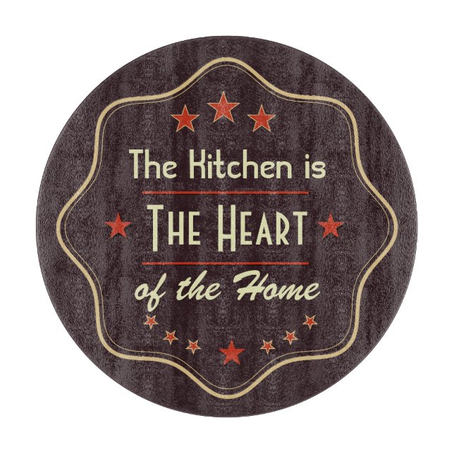 Retro Text Kitchen Quote Schneidebrett (Vorderseite)