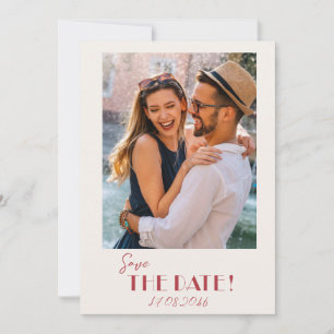 Retro Text und Foto Hochzeit speichern Sie das Dat Save The Date