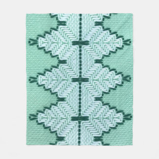 Retro textiles Garnhuschen, grafischer Puls. Fleecedecke