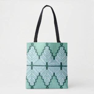 Retro textiles Garnhuschen, grafischer Puls. Tasche