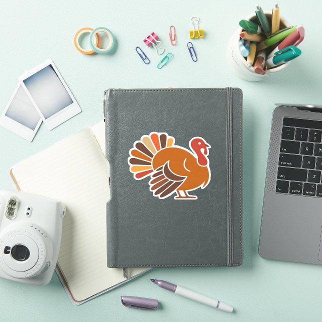 Retro Thanksgiving Turkey � Fall Harvest Design Cl Aufkleber (iPad Hülle)