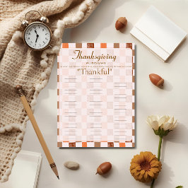Retro Thanksgiving Words game card Feiertagskarte