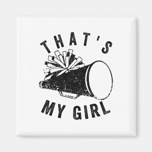 Retro That's My Girl Cheer Mom Cheer Leading Mädch Magnet