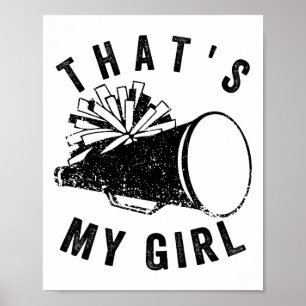 Retro That's My Girl Cheer Mom Cheer Leading Mädch Poster