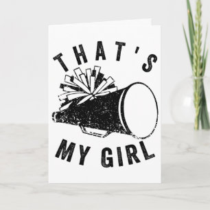 Retro That's My Girl Cheer Mom Cheerleading Mädche Karte