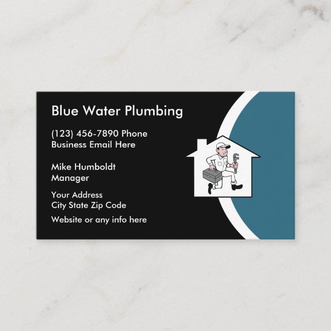 Retro-Theme-Plumber Visitenkarte (Vorderseite)