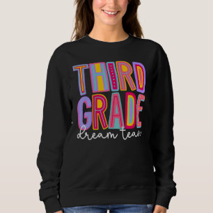 Retro Third Grade Dream Team Groovy Lehrer zurück Sweatshirt