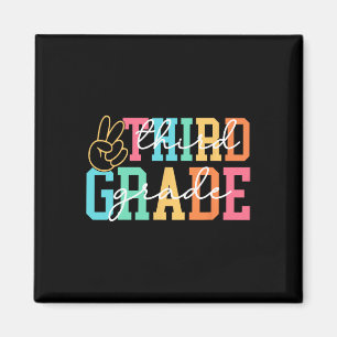 Retro Third Grade Preppy Zurück zur Schule Lehrer Magnet