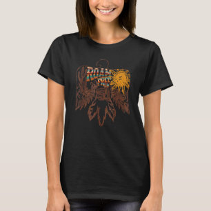 Retro Thunderbird Wüstenkaktus Roam Free Western T-Shirt