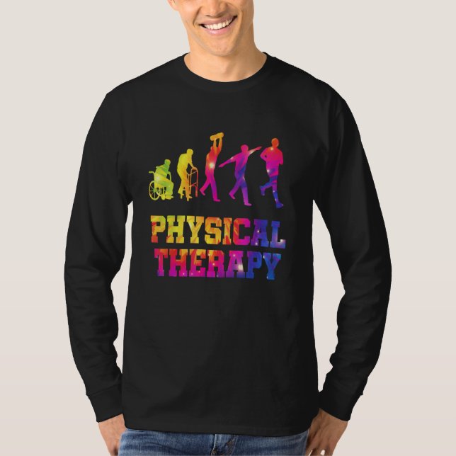 Retro Tie Dye Physical Therapy Evolution  PT Thera T-Shirt (Vorderseite)