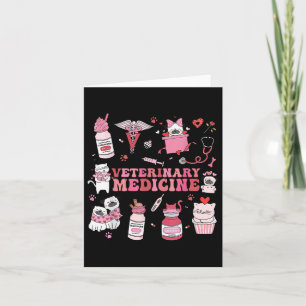 Retro-Tiermedizin Valentinstag Tierarzt-Techniker  Karte