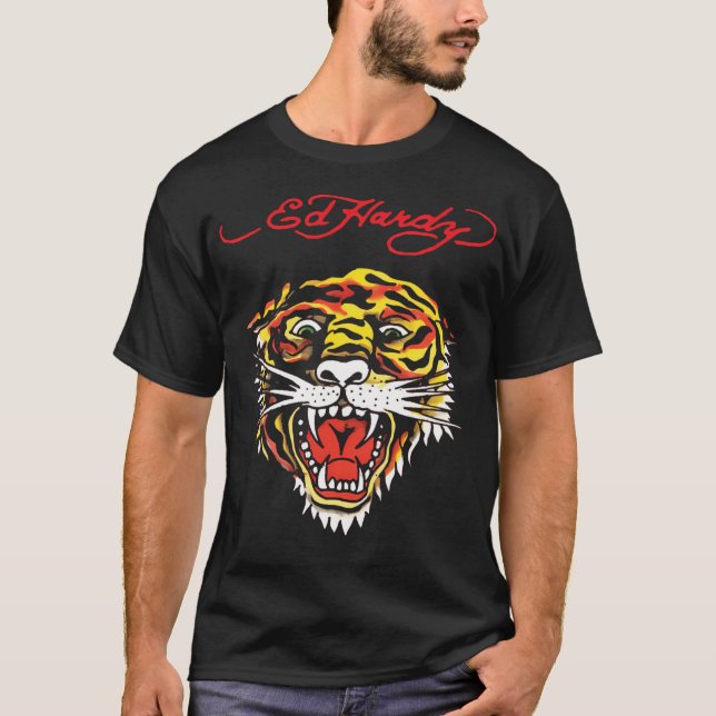 Retro Tiger Head T-Shirt (Vorderseite)