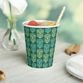 Retro Tiki Beach Party Pappbecher