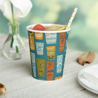 Retro-Tiki-Totems Pappbecher