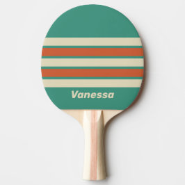 Retro Timeless Across Striping with Name Tischtennis Schläger