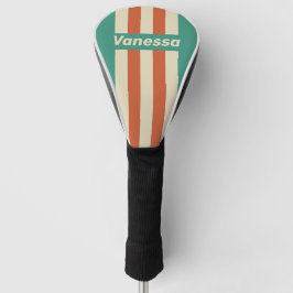 Retro Timeless Pin Stripes with Name Golf Headcover