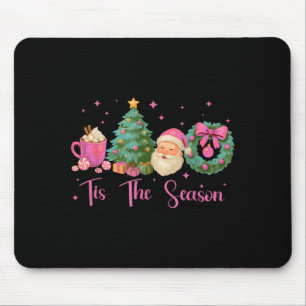 Retro Tis The Season Weihnachten Santa Fröhliche H Mousepad