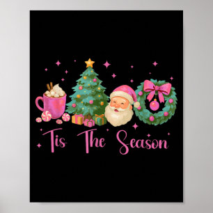 Retro Tis The Season Weihnachten Santa Jolly Heiße Poster