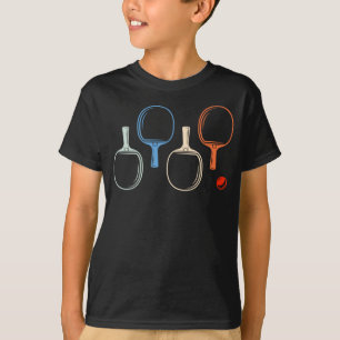 Retro Tischtennis und Ping Pong Player T-Shirt