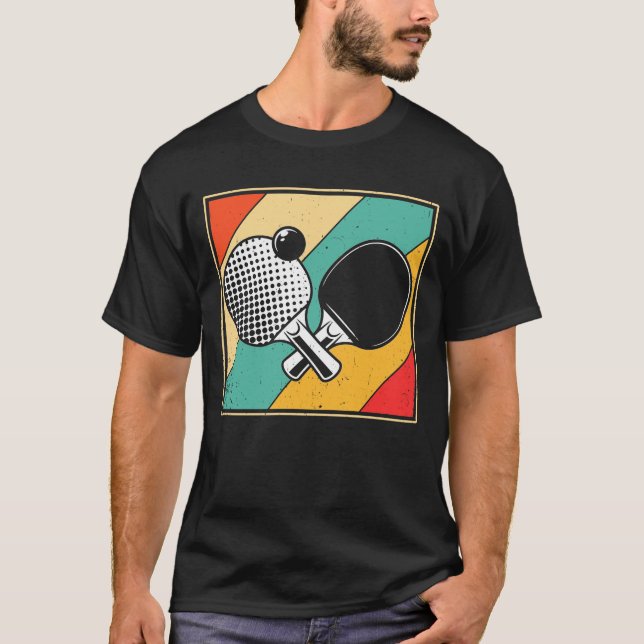 Retro Tischtennis - Vintages Pingpong T-Shirt (Vorderseite)