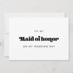 Retro To my Trauzeugin on my wedday card Einladung