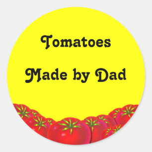 Retro Tomaten/Paradeiser, kundenspezifische Konser Runder Aufkleber