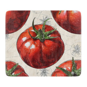 Retro-Tomaten Schneidebrett