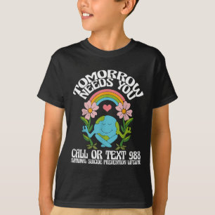 Retro Tomorrow braucht 988 Suizidprävention T-Shirt