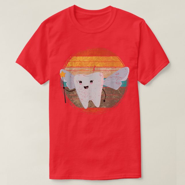 Retro Tooth Fairy Dental Assistant T-Shirt (Design vorne)
