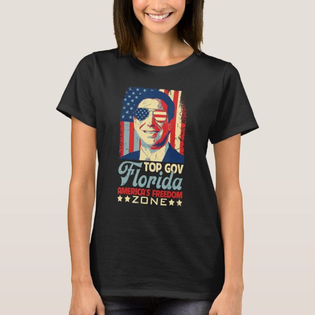 Retro Top Gov Ron DeSantis Florida Amerika Freed (Vorderseite)