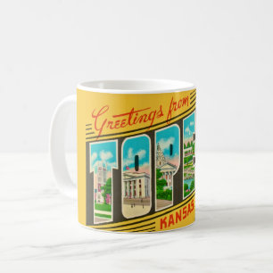 Retro Topeka Kansas Grußbecher Kaffeetasse