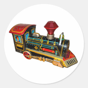 RETRO TOS TRAIN T - SHIRT RUNDER AUFKLEBER