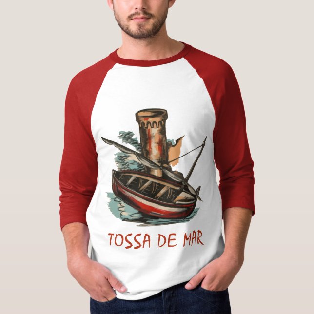 Retro Tossa de Mar (Katalonien) T-Shirt (Vorderseite)