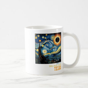 Retro Total Solar Eclipse 2024 Texas für Männer Fr Kaffeetasse