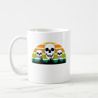 Retro-Totenkopf Schwarzgräser Ophiopogon Gothic-Ga Kaffeetasse