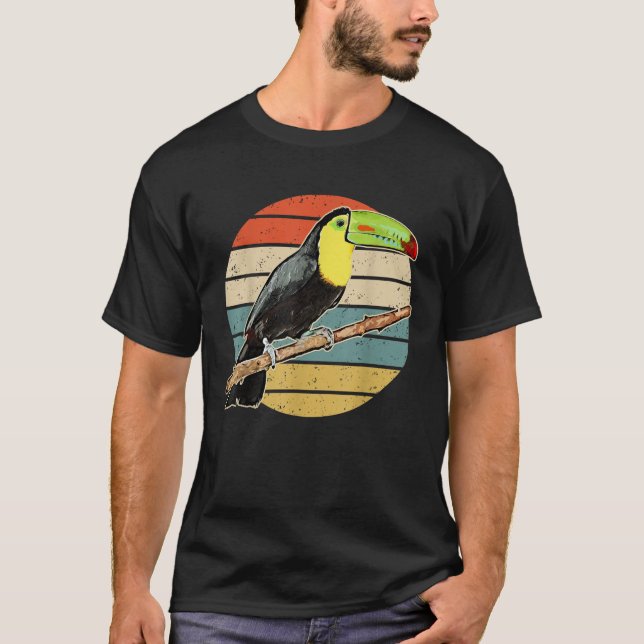 Retro Toucan Vintag Distressed Style Toucan T-Shirt (Vorderseite)